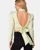 Imagen de Jasty Crop Top en Satén Chita Pistacho