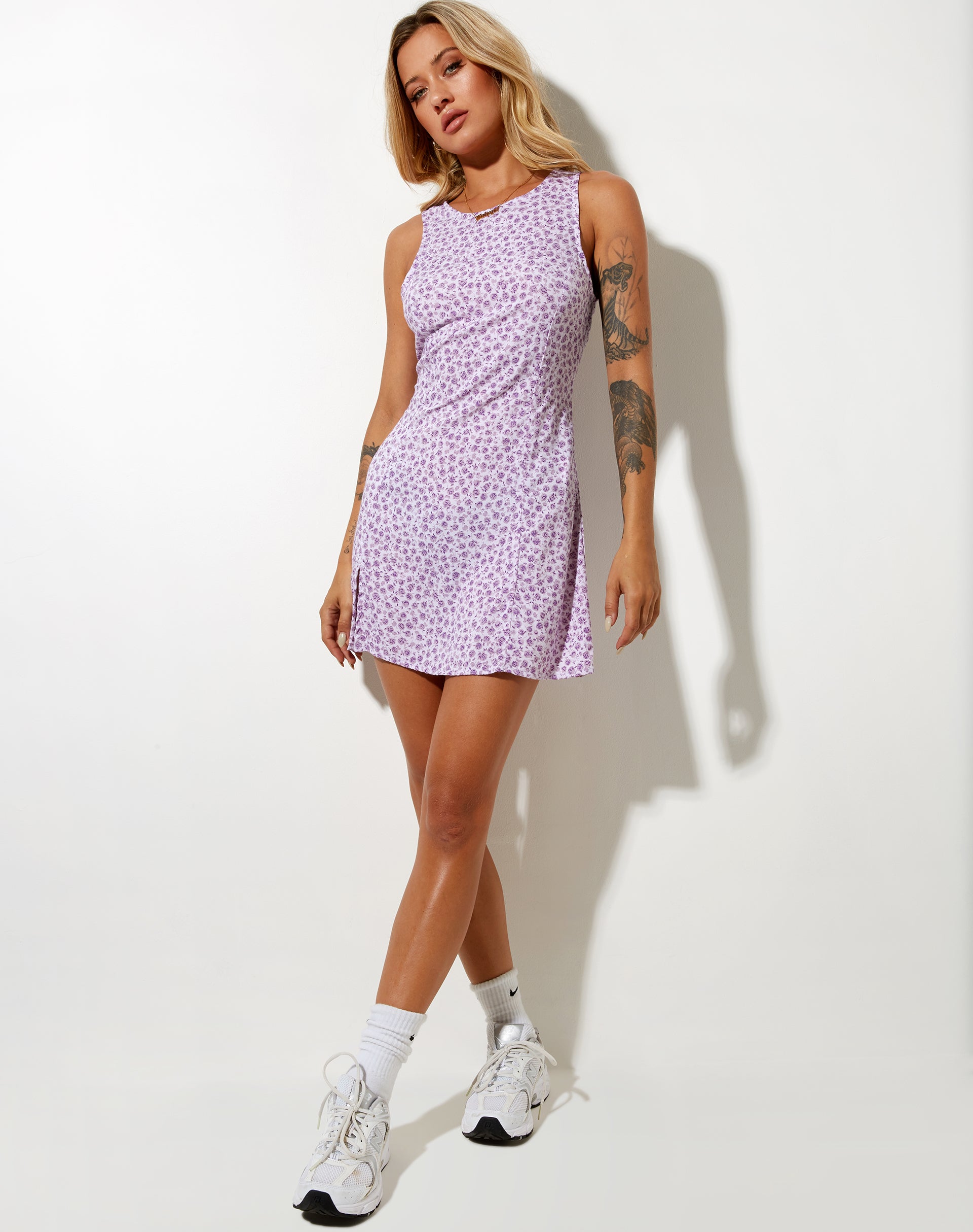 Imagen de Jayde Mini Dress in Ditsy Rose Lila