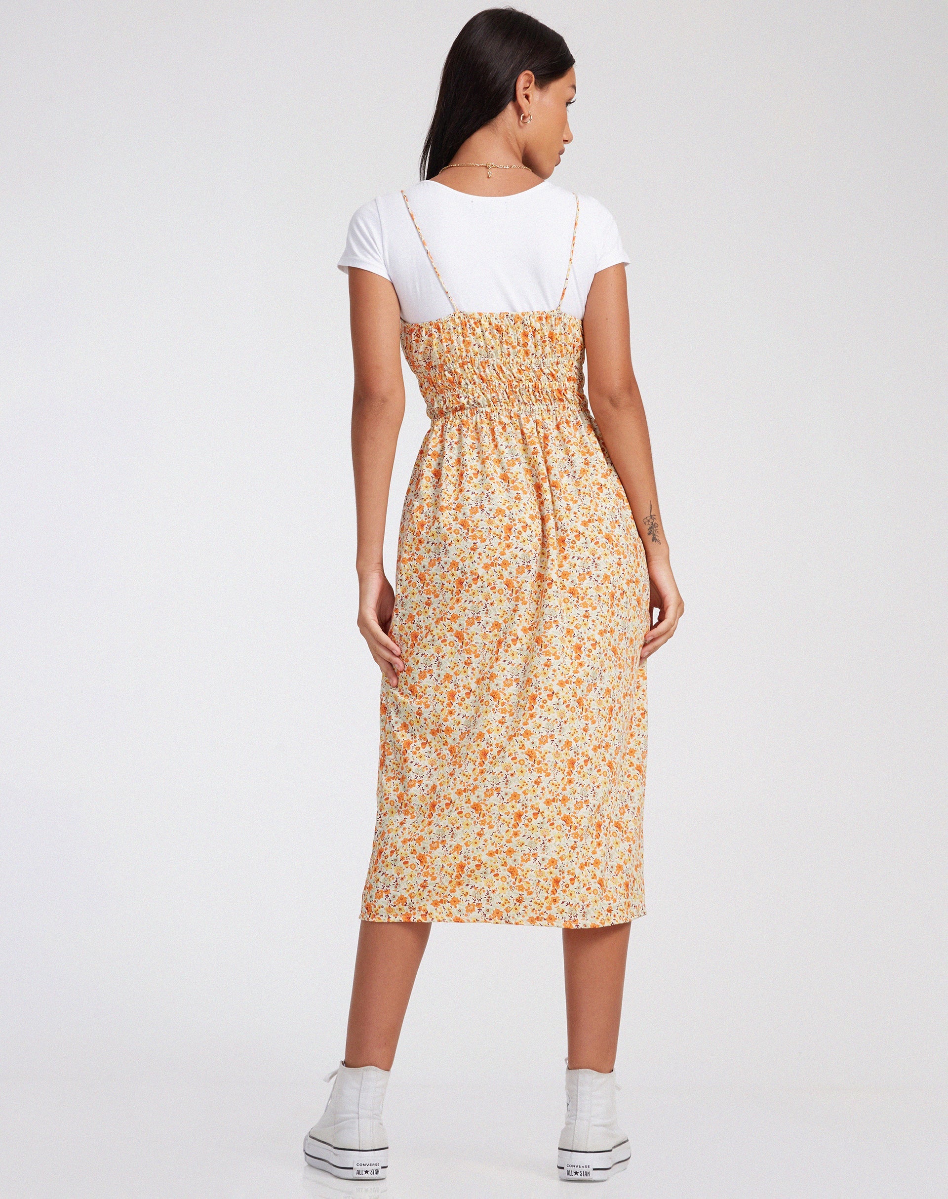 imagen de Jayko Midi Dress in Ditsy Tangerine