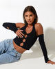imagen de Jayne Crop Top en Lycra Negro
