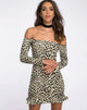Imagen de Jazzie Off the Shoulder Dress in Cheetah