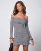 Imagen de Jazzie Off The Shoulder Dress in Dogtooth