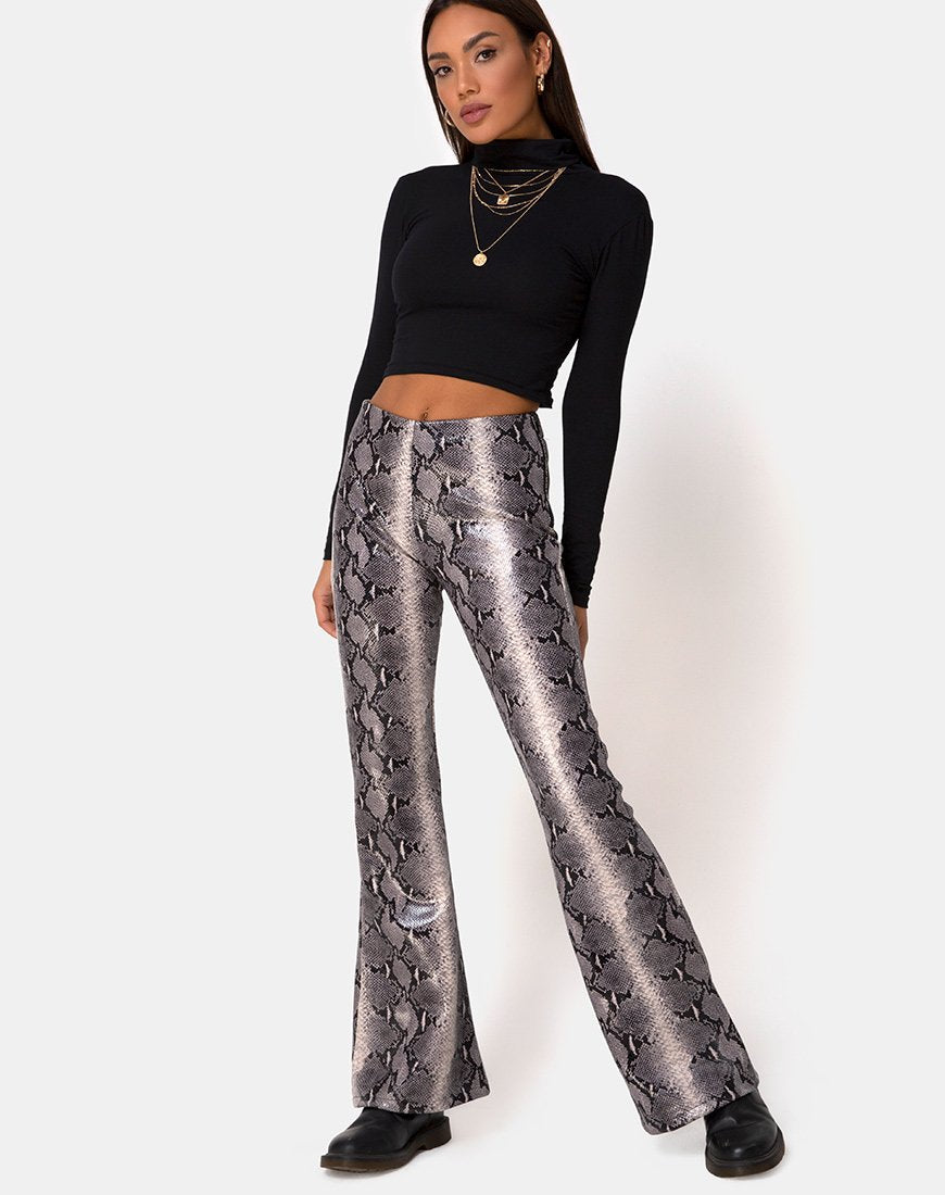 Imagen de Jeden Pantalones en PU Beige Serpiente