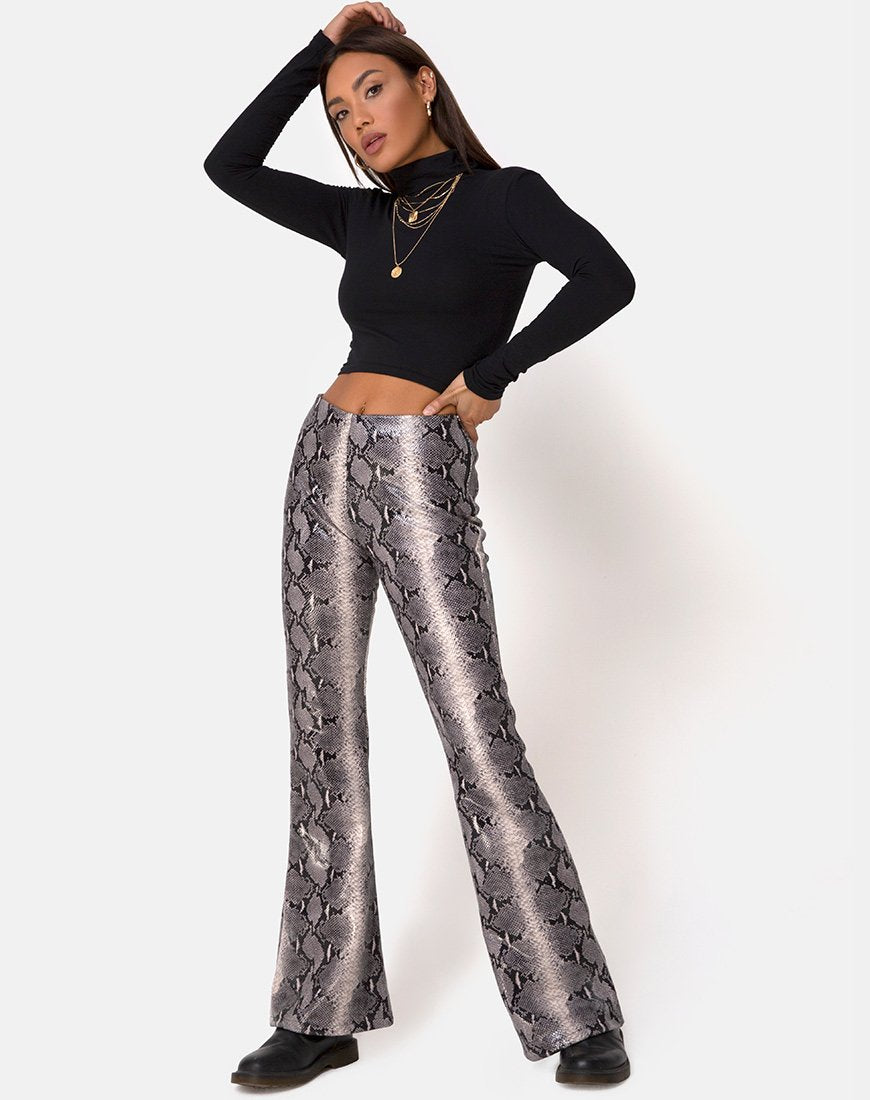 Imagen de Jeden Pantalones en PU Beige Serpiente