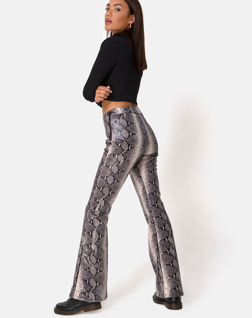 Imagen de Jeden Pantalones en PU Beige Serpiente
