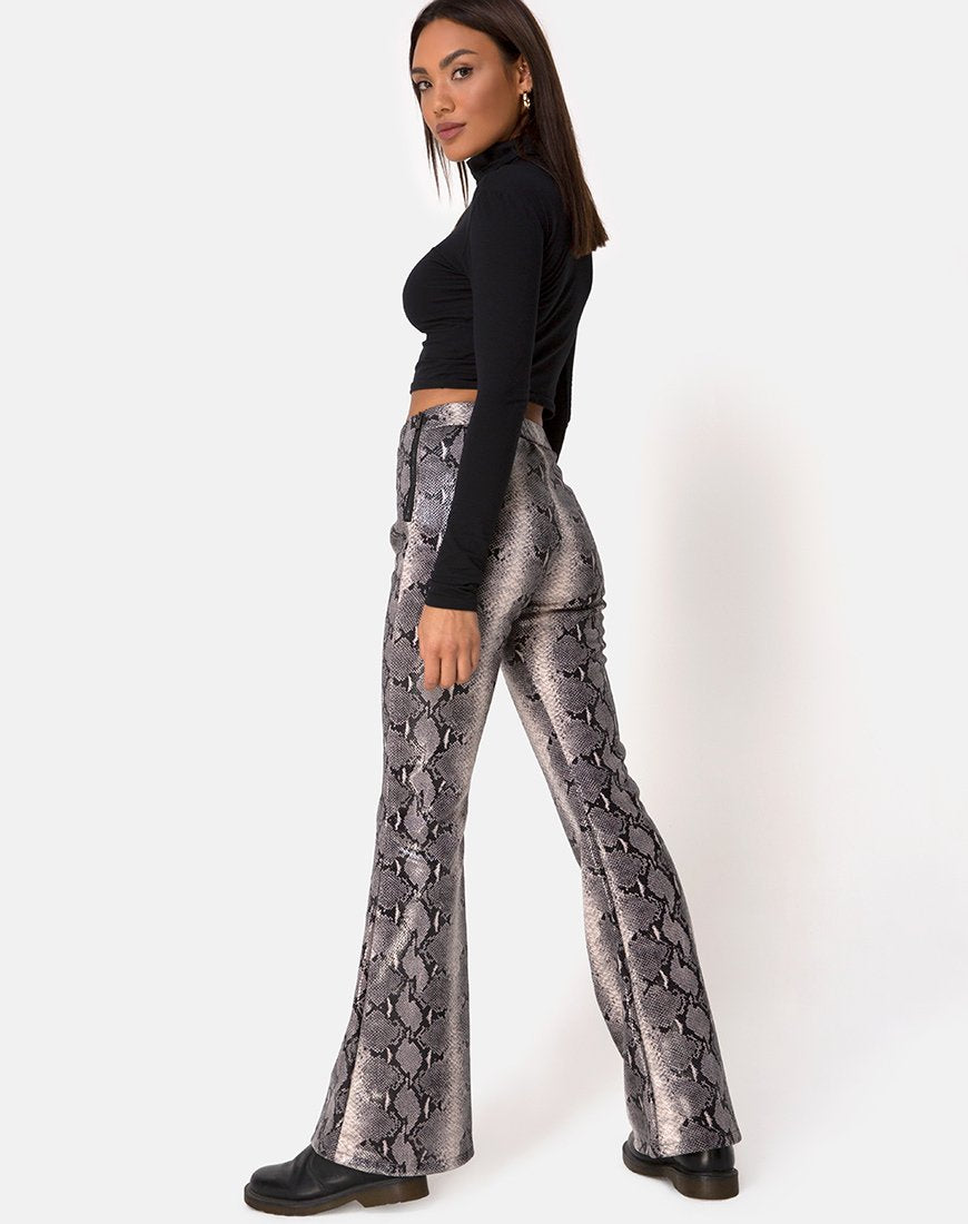 Imagen de Jeden Pantalones en PU Beige Serpiente