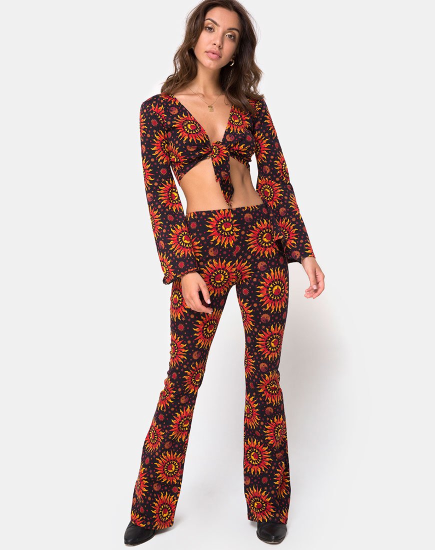 Pantalón Jeevan Flare en Hot Sun X Princess Polly