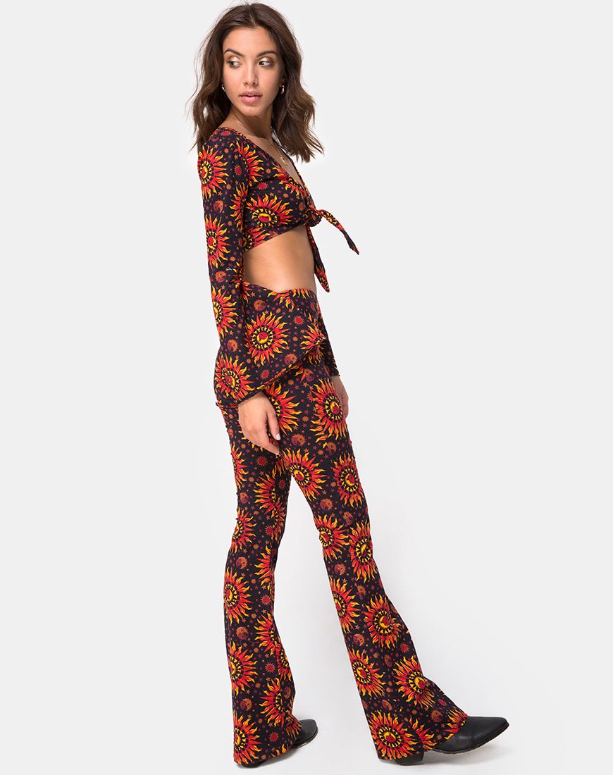 Pantalón Jeevan Flare en Hot Sun X Princess Polly