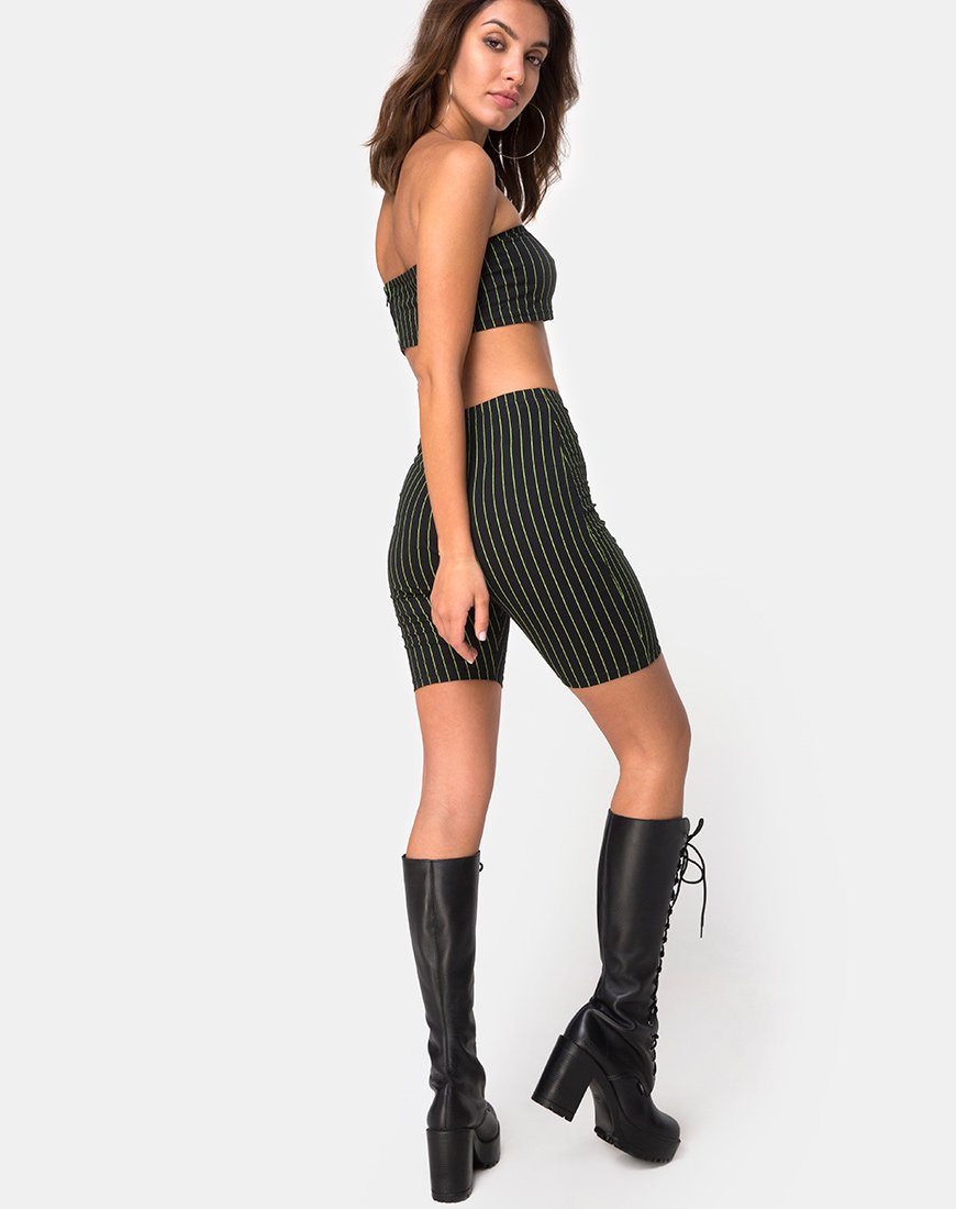 Imagen de Jeevan Bandeau Top en Neon Pinstripe
