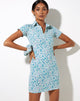 Imagen del minivestido Jeeves en azul Flower Power