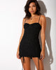 Imagen de Jemora Mini Dress in Black Flock Flutterby