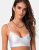 Imagen de Jessie Bralet Top plateado metalizado