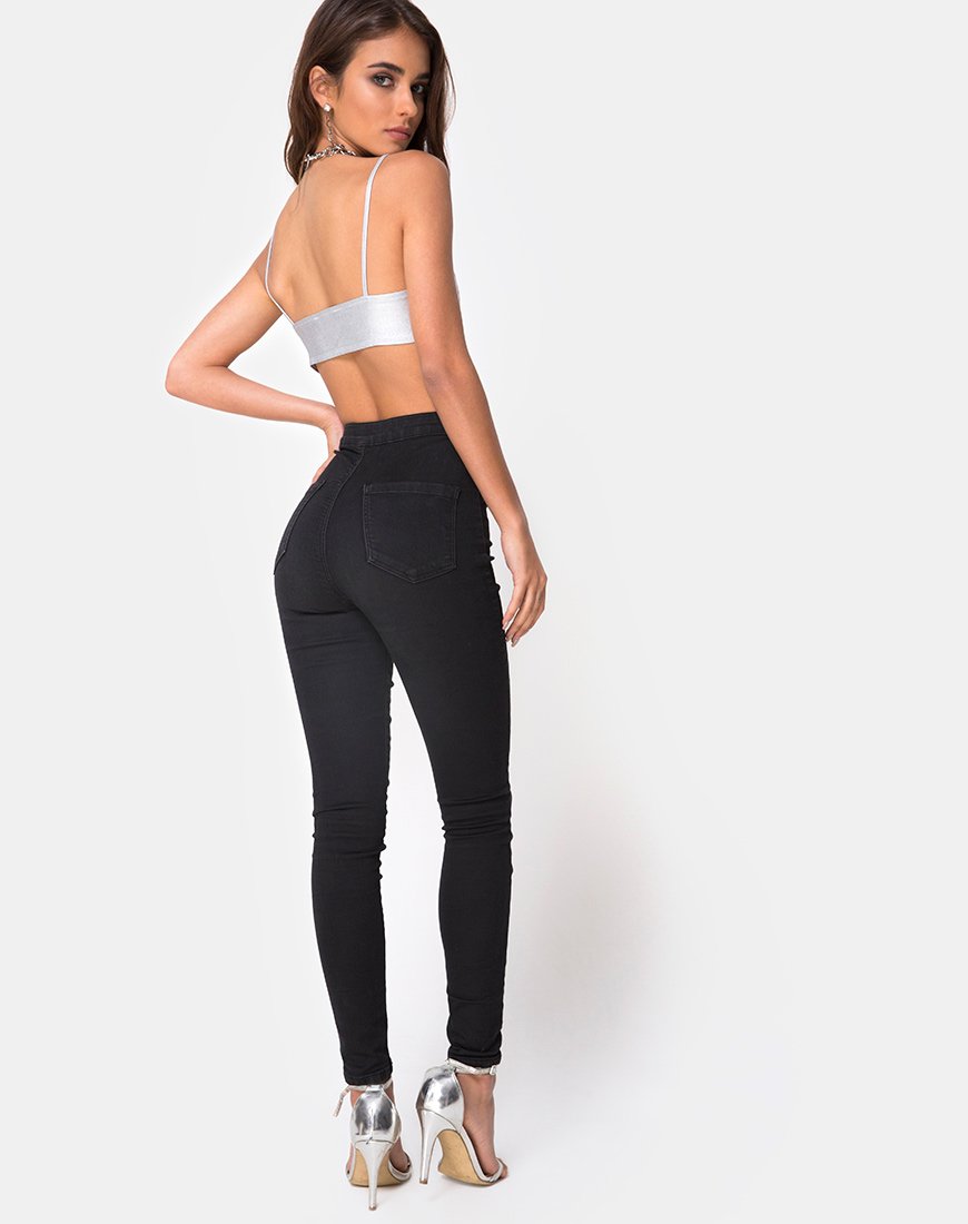 Imagen de Jessie Bralet Top plateado metalizado