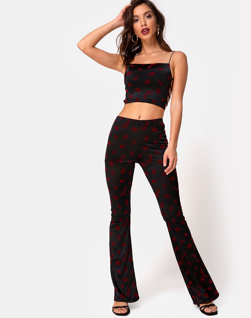 Pantalón acampanado Jeva en Japanesse Blossom