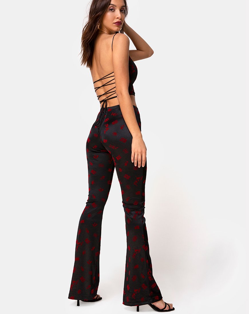 Pantalón acampanado Jeva en Japanesse Blossom