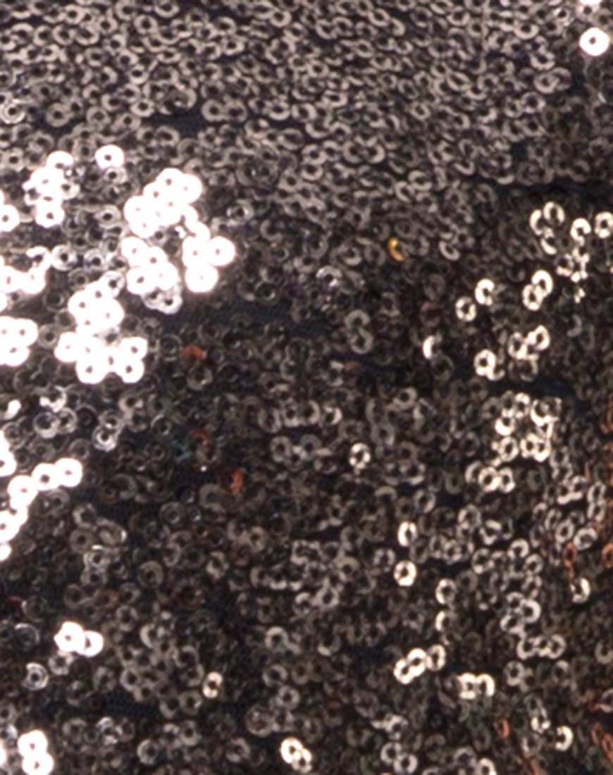 Imagen de minivestido joya de lentejuelas negro y dorado