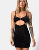 Imagen del vestido Jezabel de terciopelo negro triturado