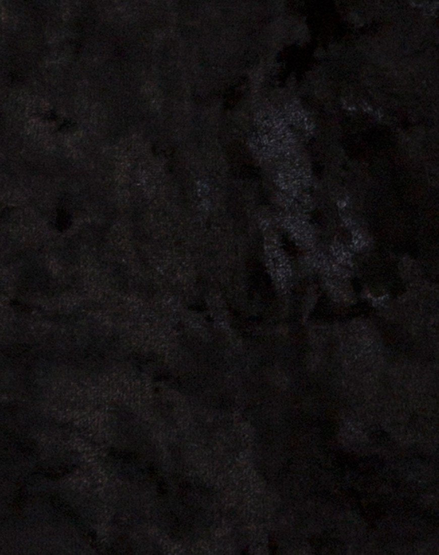 Imagen del vestido Jezabel de terciopelo negro triturado