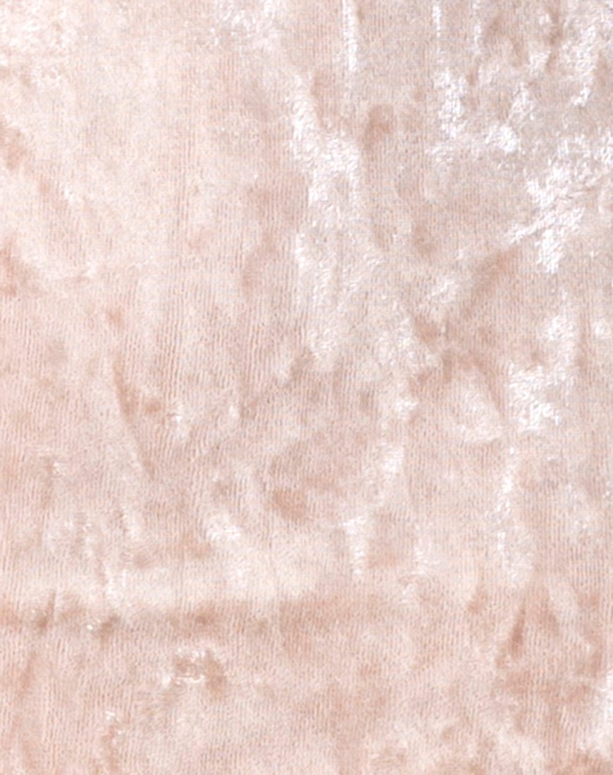 Imagen del vestido Jezabel en terciopelo aplastado Crema