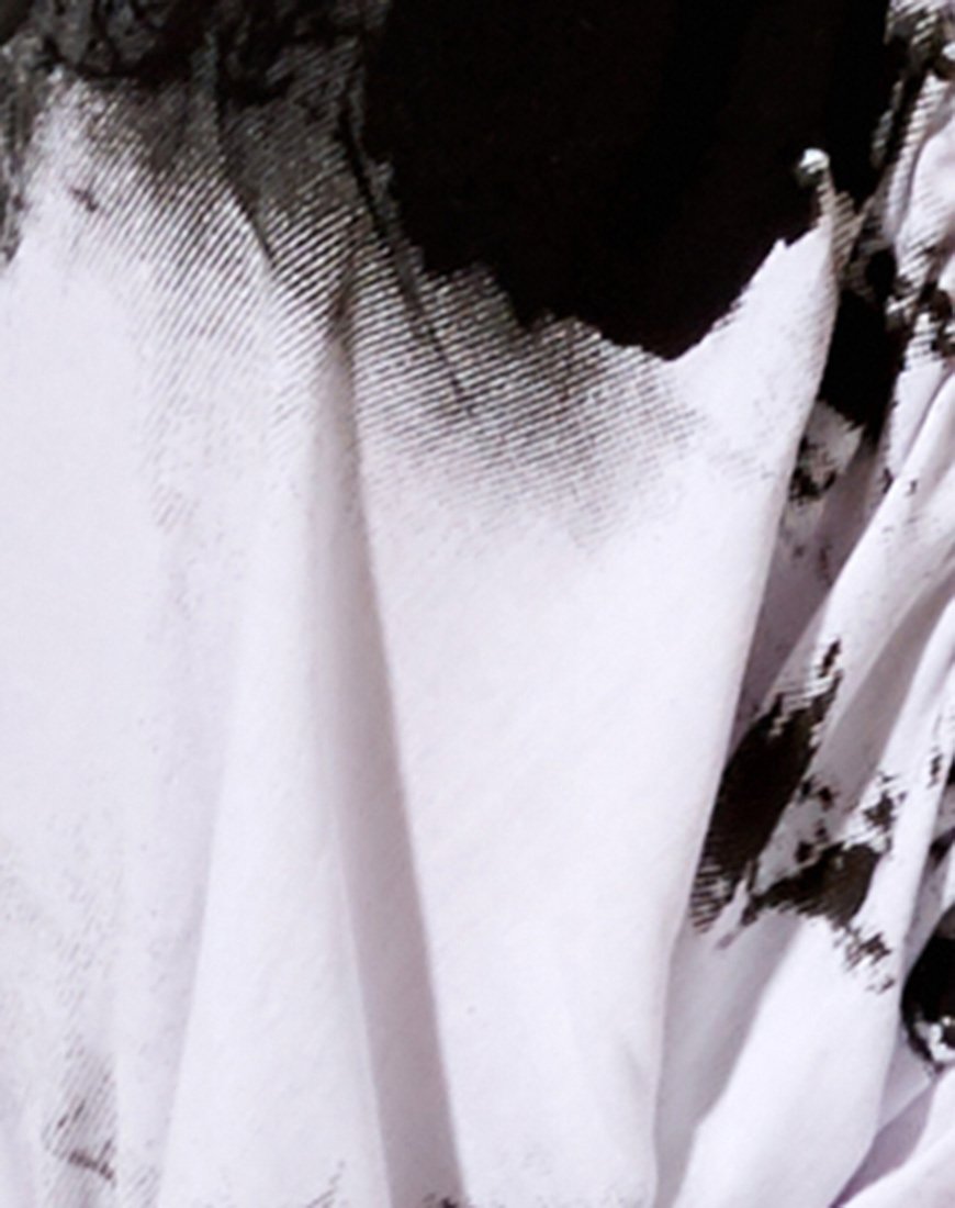 Imagen de Jiha Crop Top en Mono Tie Dye Blanco y Negro