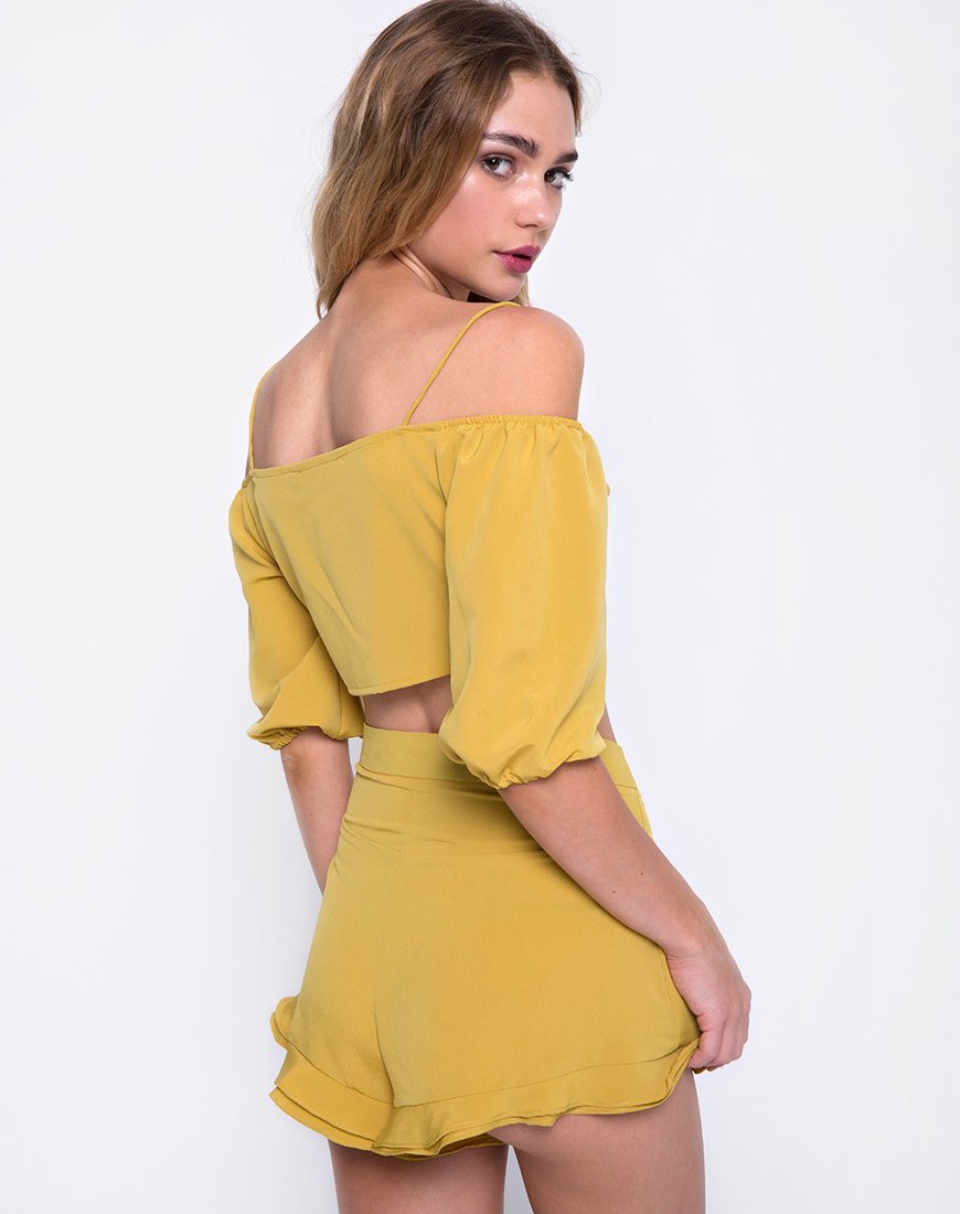 Pantalón Corto Jiro en Mostaza