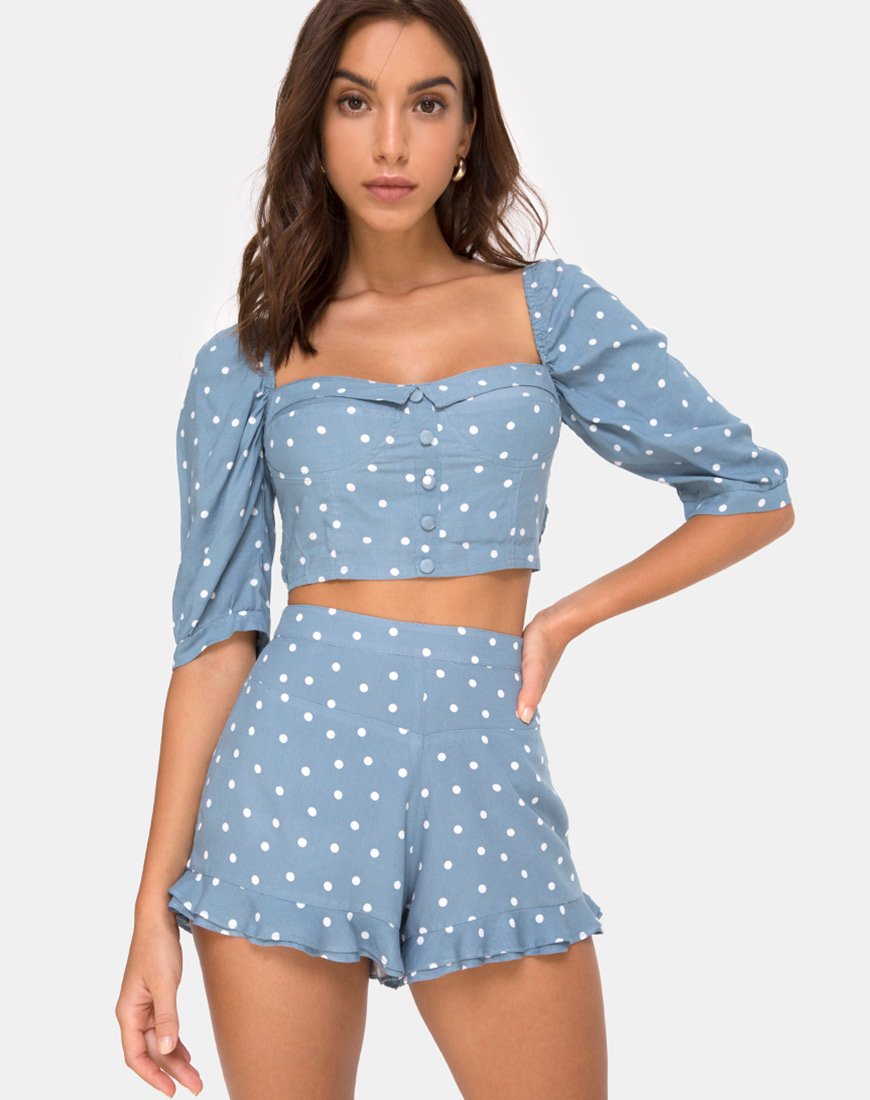 Imagen de Jiro Short en Skater Polka Azul
