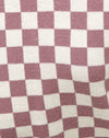 Punto Cuadros Lila Crema