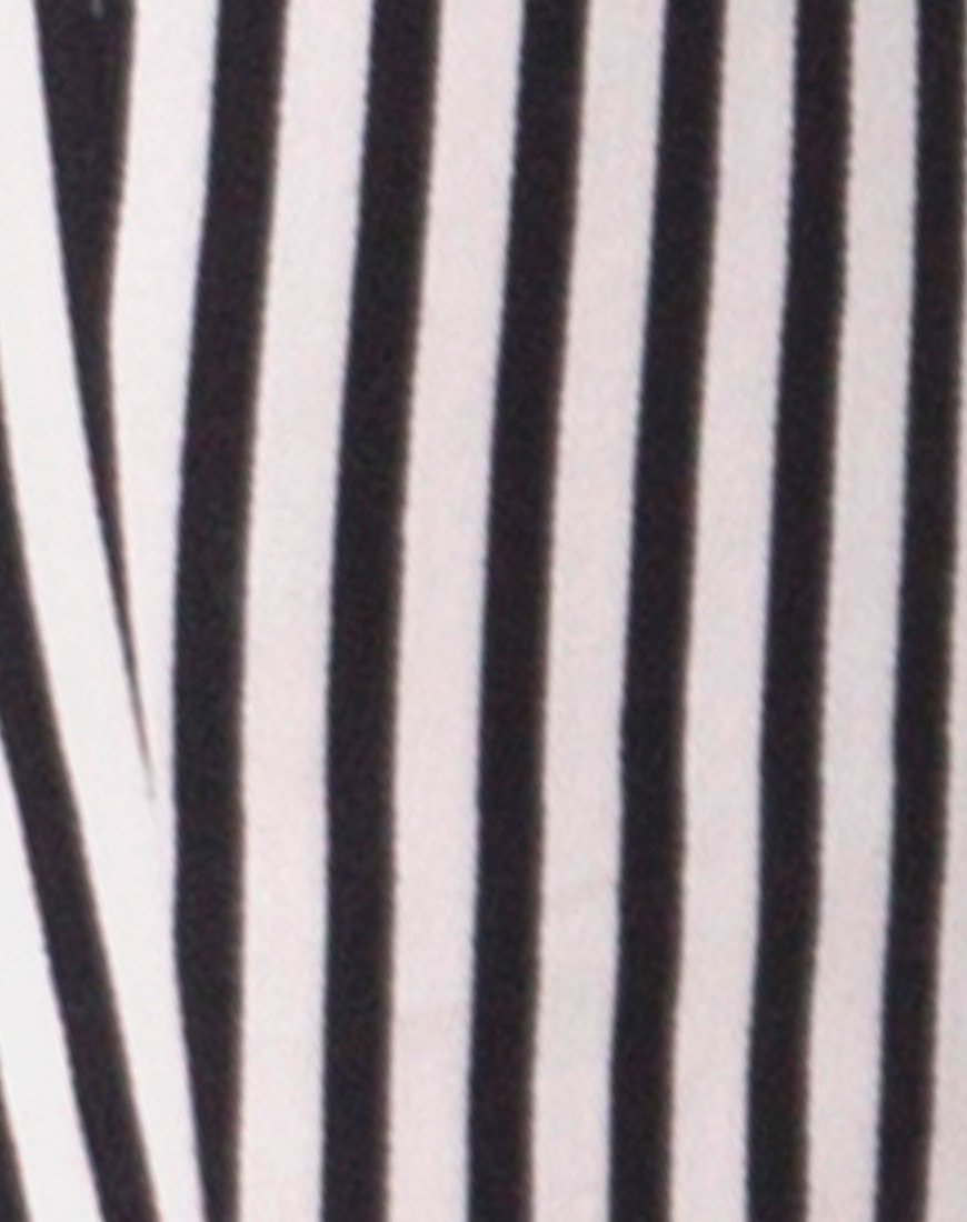 Imagen del pantalón Jolim Mini Pinstripe Negro y Nude