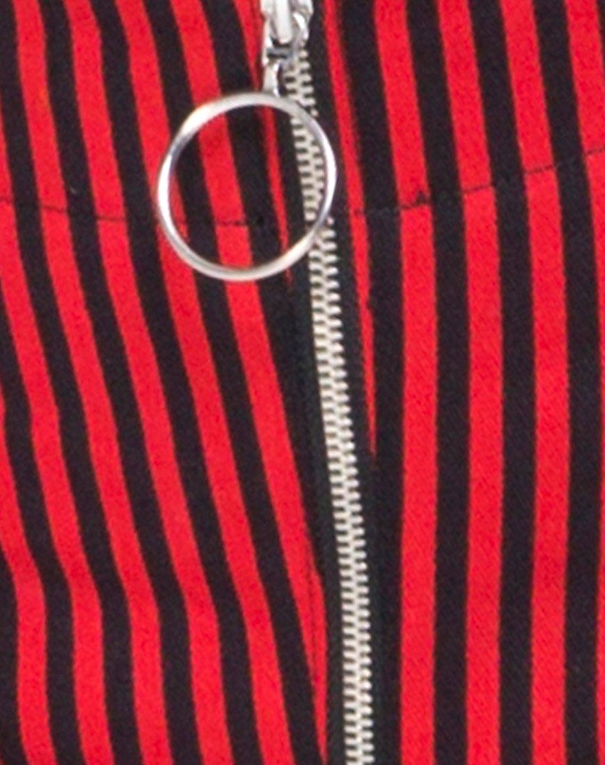 Imagen del pantalón Jolim Mini Stripe Rojo y Negro