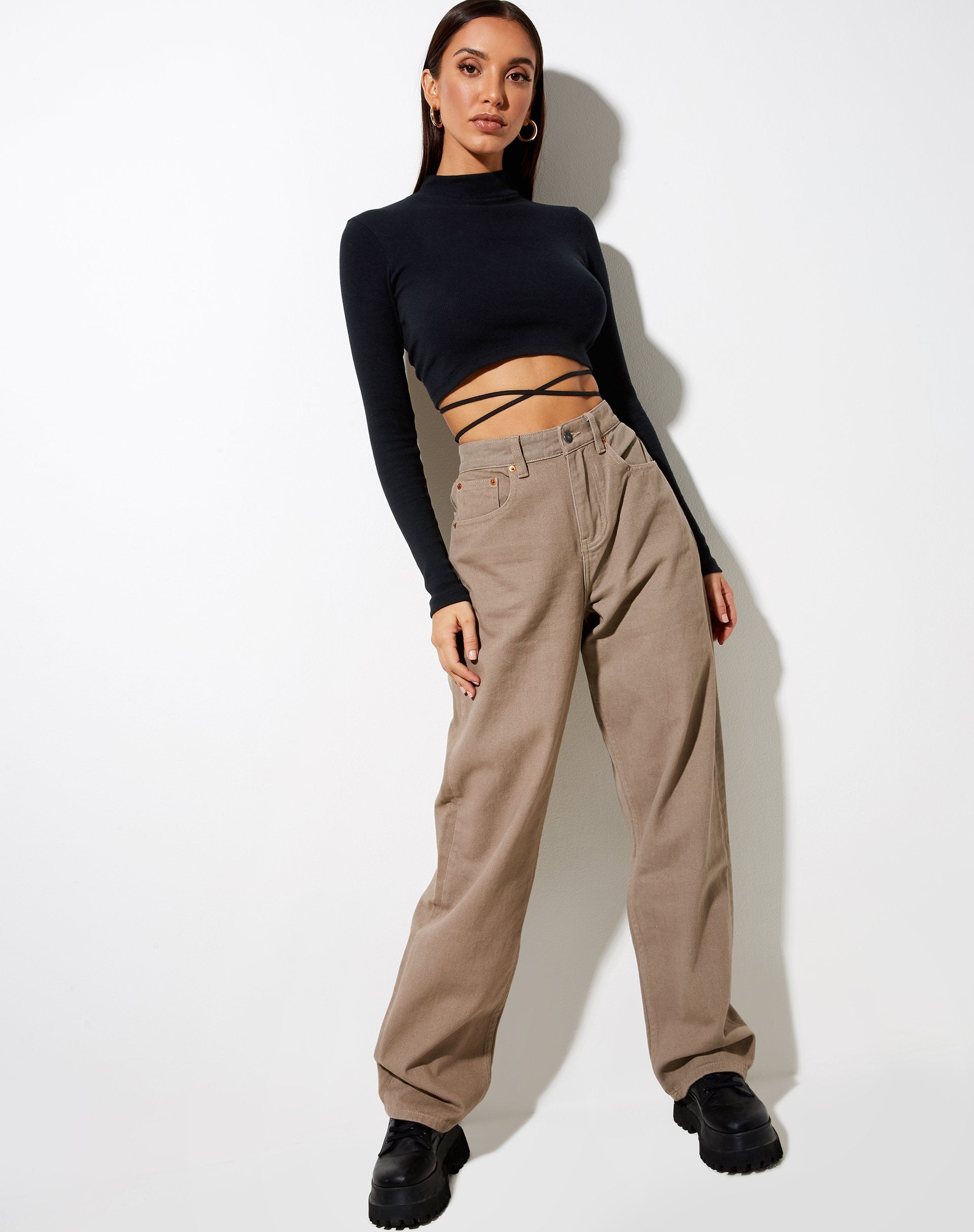 Imagen de Jorja Crop Top en rib negro