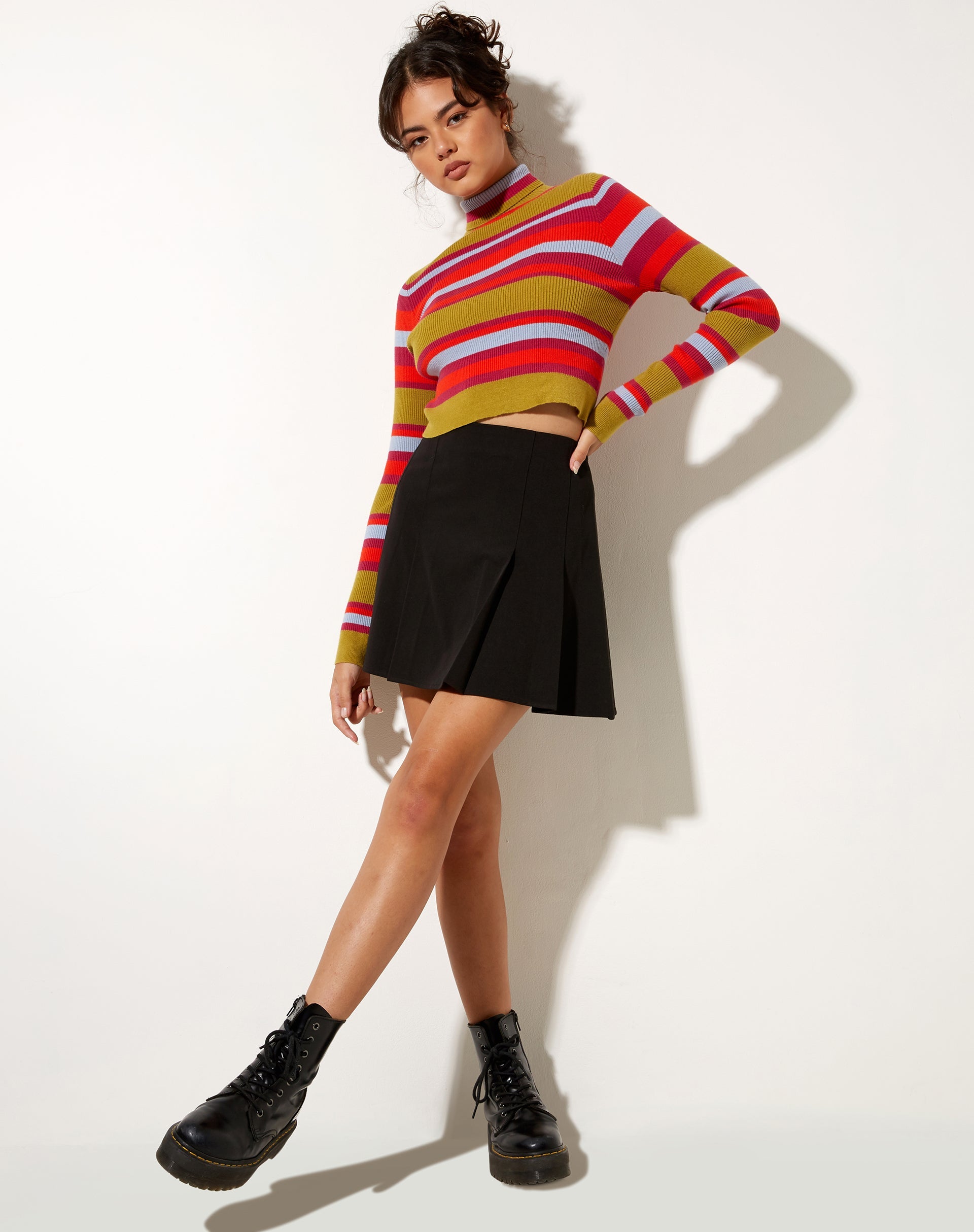 Imagen de Josea Top en Raya Palmera Naranja Morado y Azul