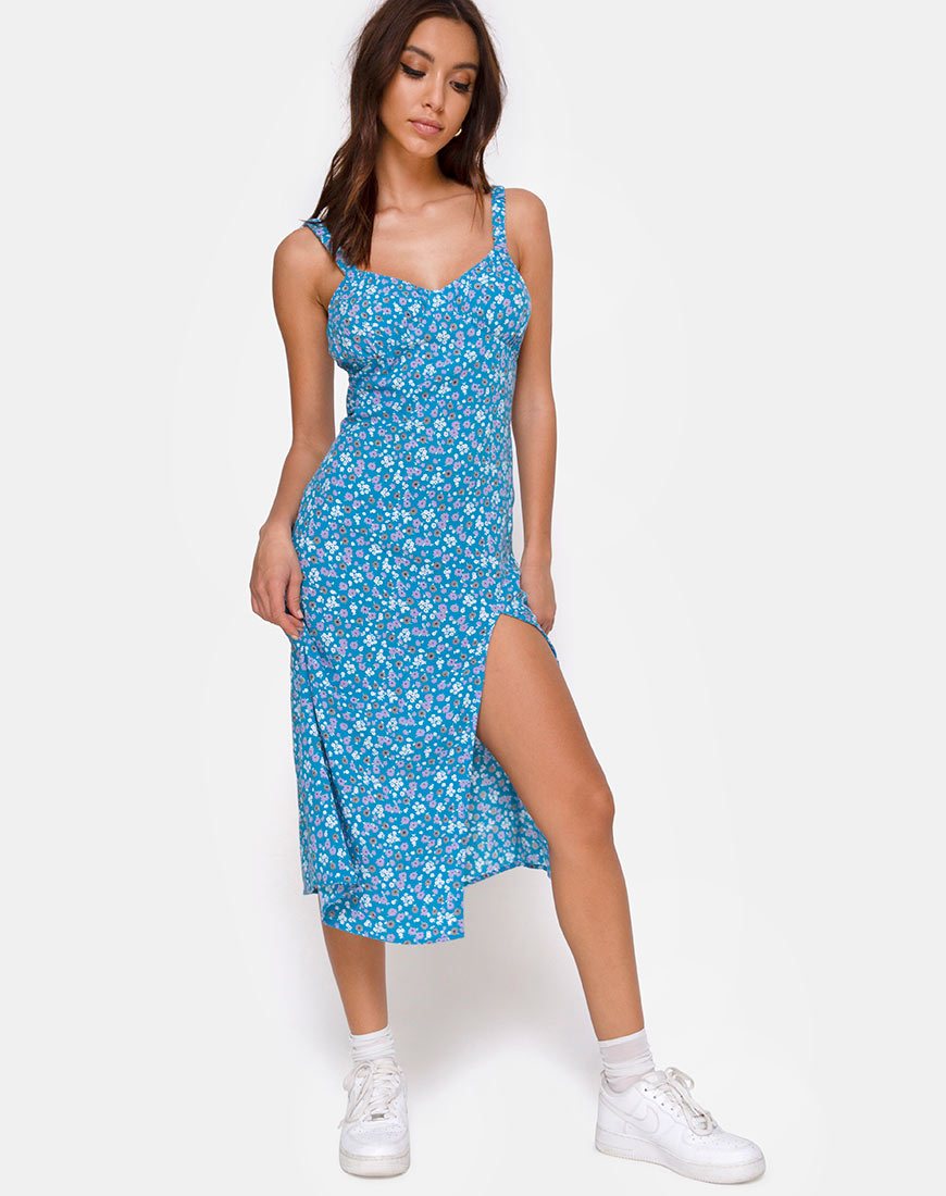Imagen del vestido Jova Midi en Bloom Baby Blue