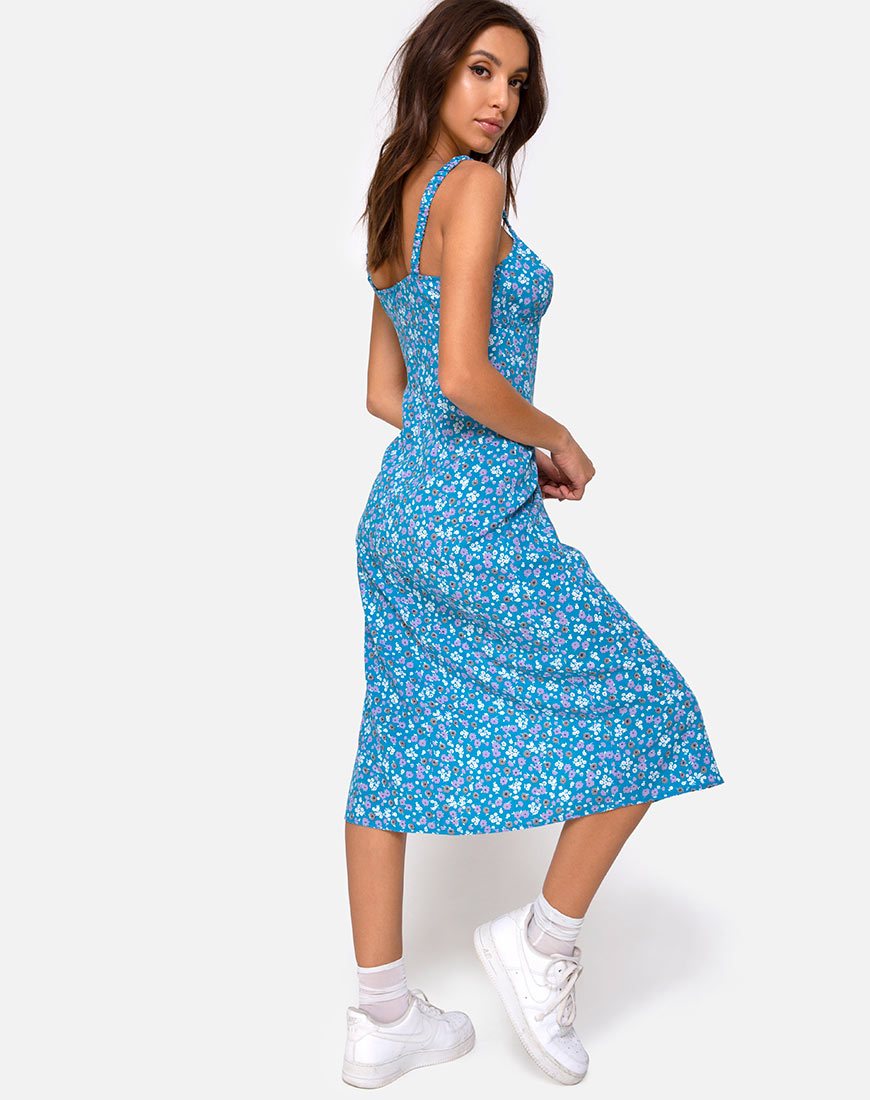 Imagen del vestido Jova Midi en Bloom Baby Blue