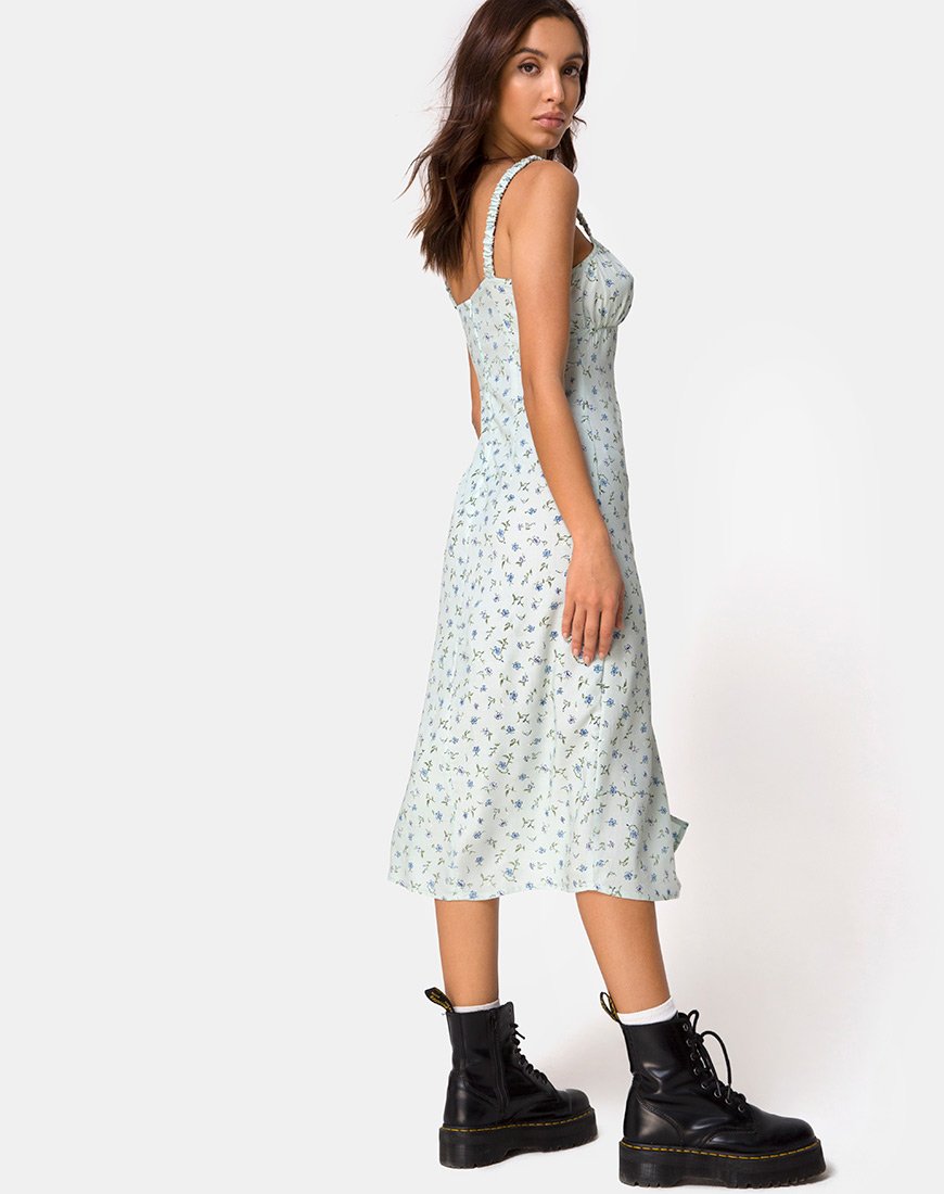Imagen del vestido Jova Midi Dress in Pretty Petal Green