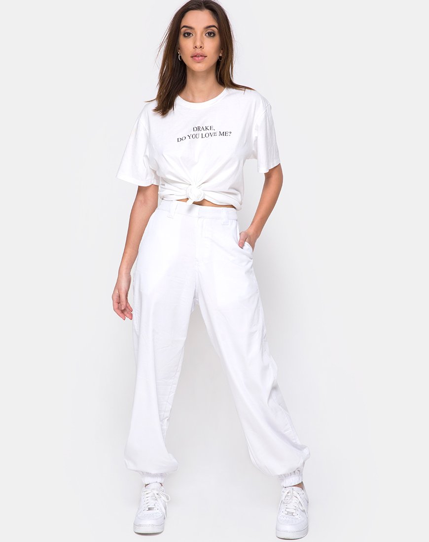 Pantalón cargo Jubie de drill blanco