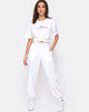 Imagen de Jubie Cargo Trouser en blanco Taladro