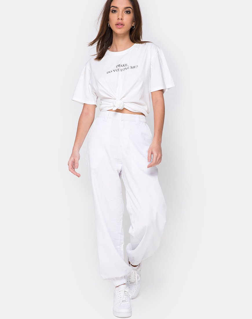 Imagen de Jubie Cargo Trouser en blanco Taladro