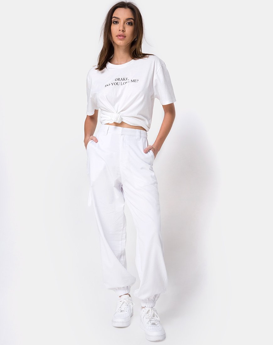 Imagen de Jubie Cargo Trouser en blanco Taladro