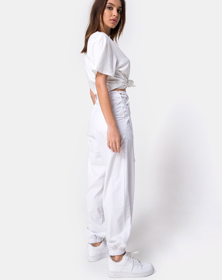 Pantalón cargo Jubie de drill blanco