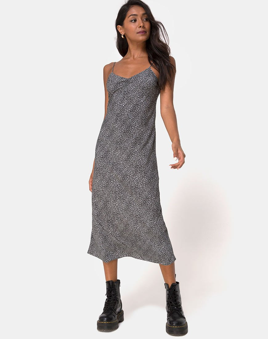 Imagen del vestido Julia en leopardo gris