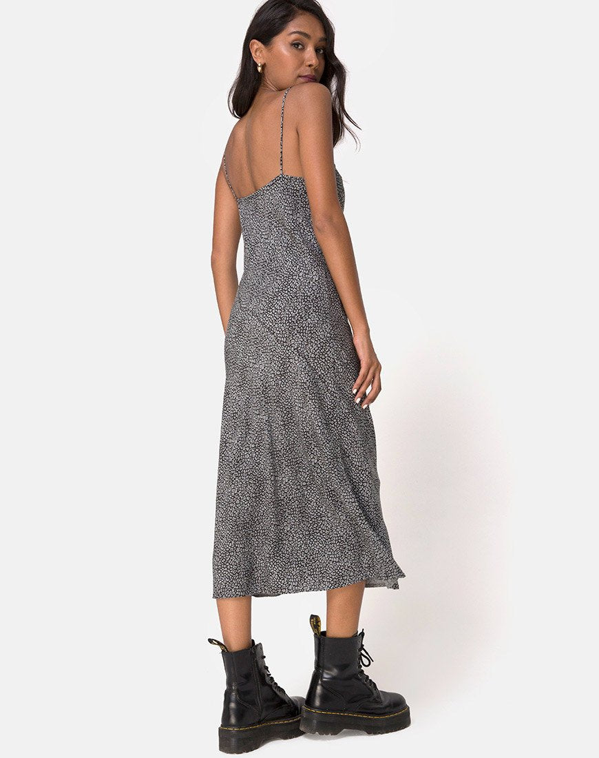 Vestido Julia en leopardo gris