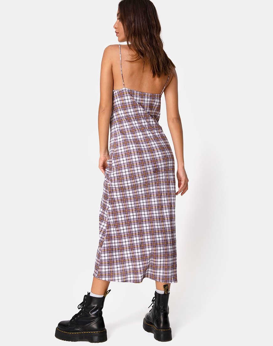 Imagen de Julia Maxi Dress in Grunge Check Purple