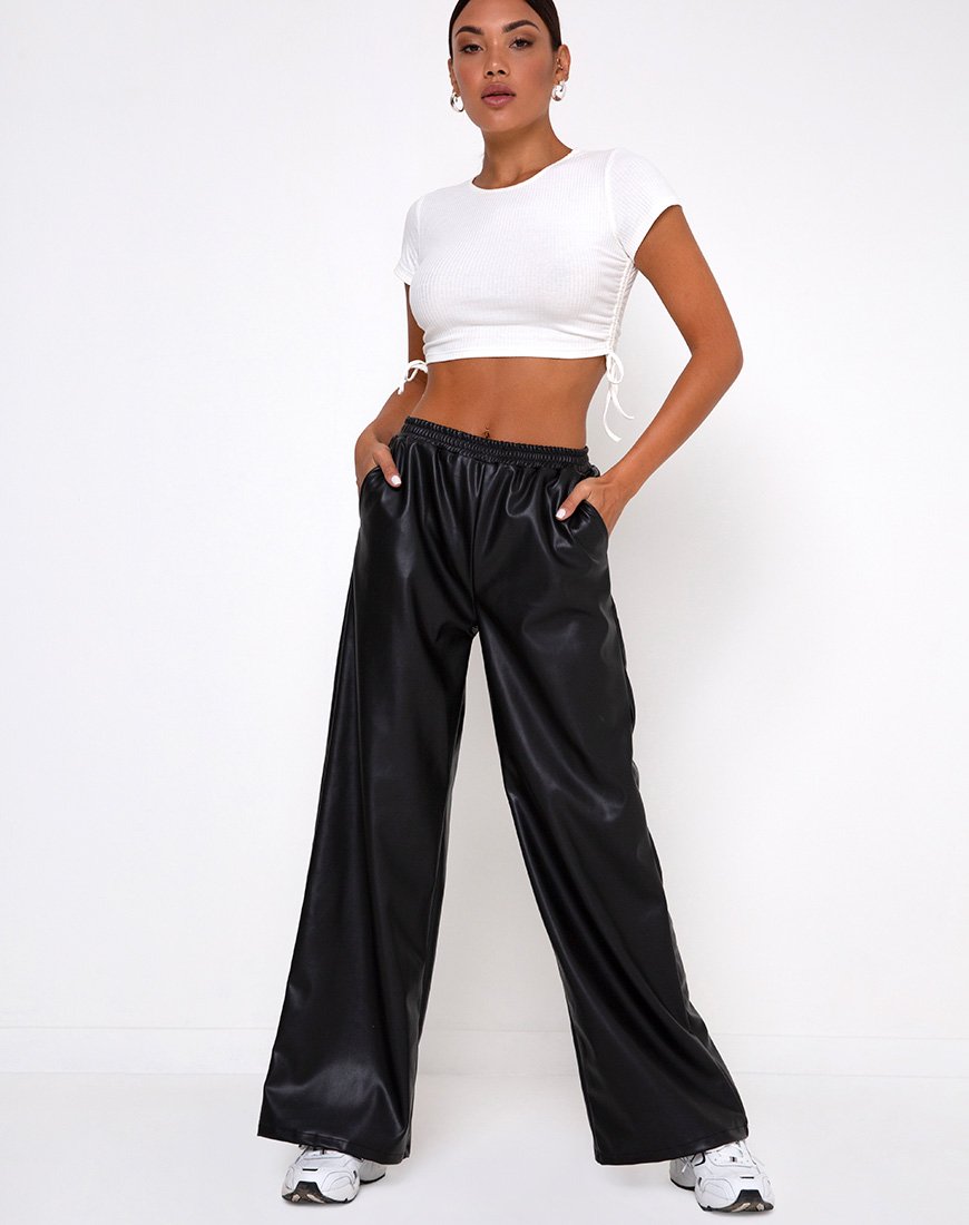 Jogger Julio en PU negro