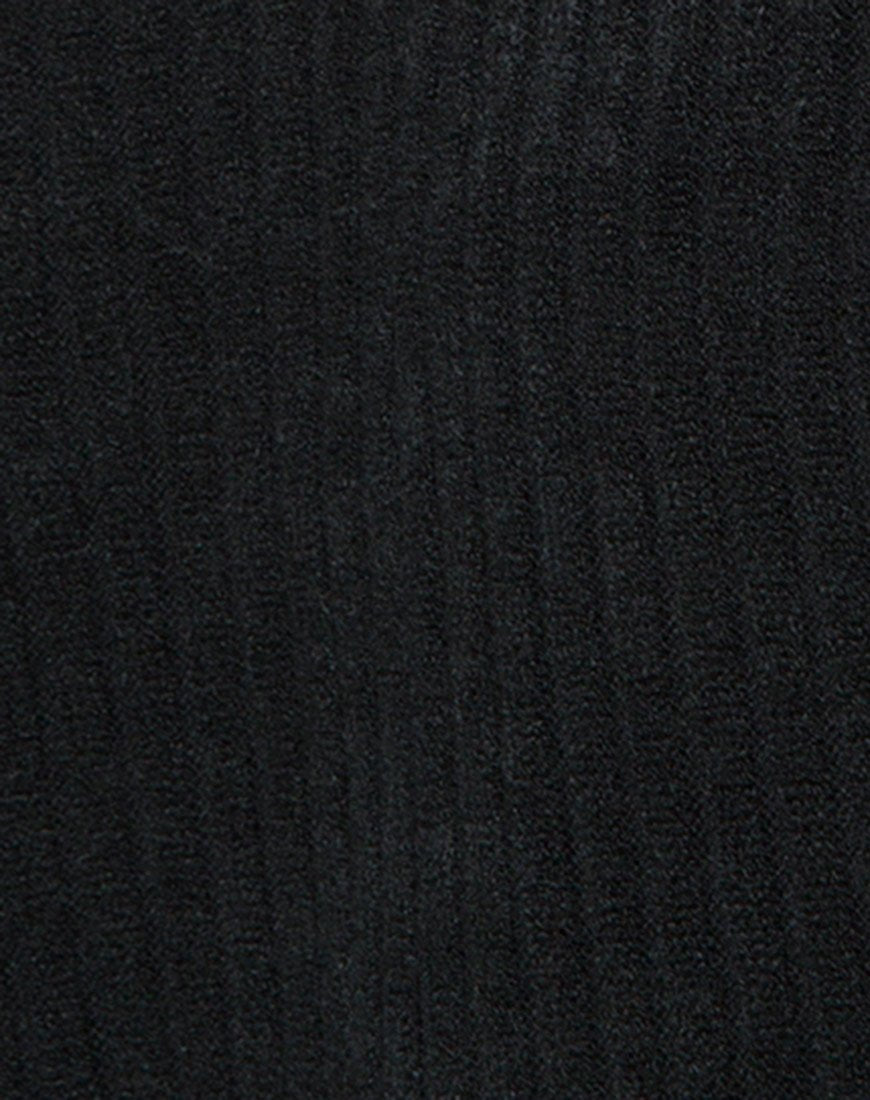 Imagen de Neve Jumper Dress in Rib Knit Negro