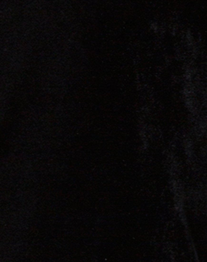Imagen de Kaido One Shoulder Bodycon Dress in Velvet Diamond Negro