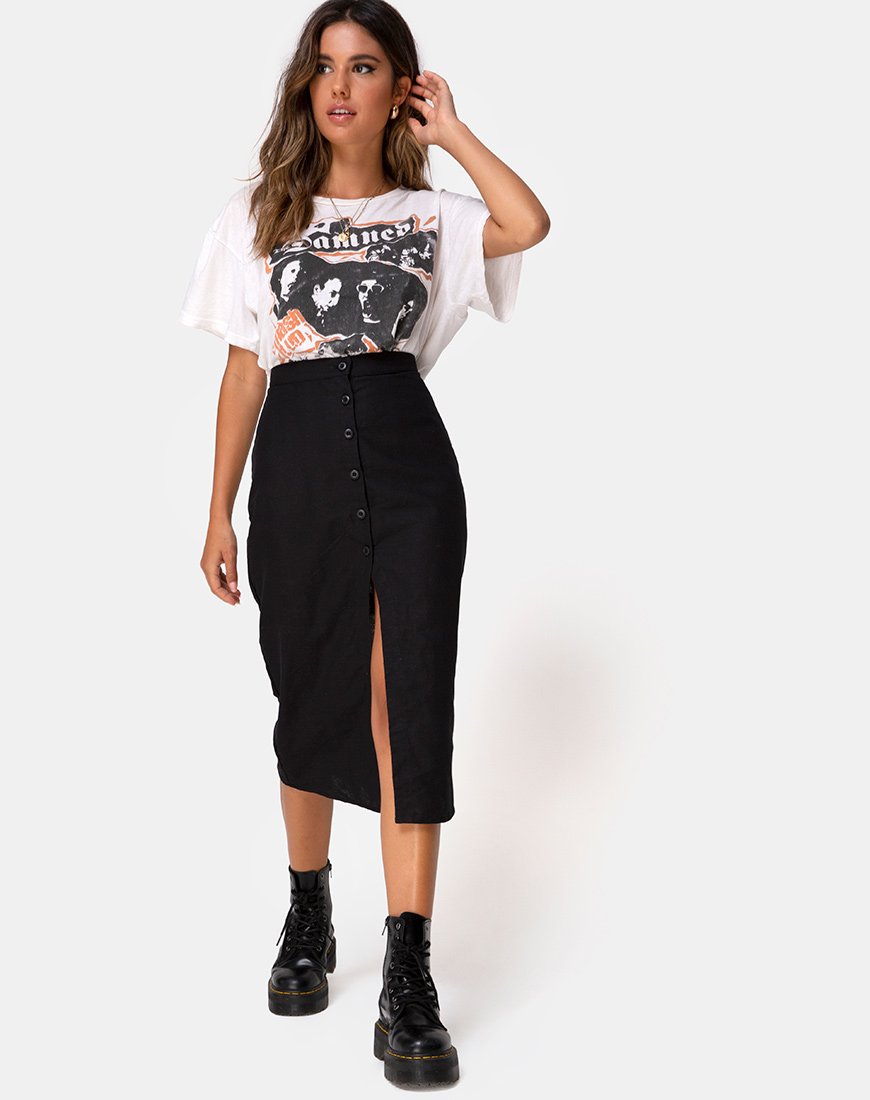 Imagen de Kaisa Falda Midi Negra