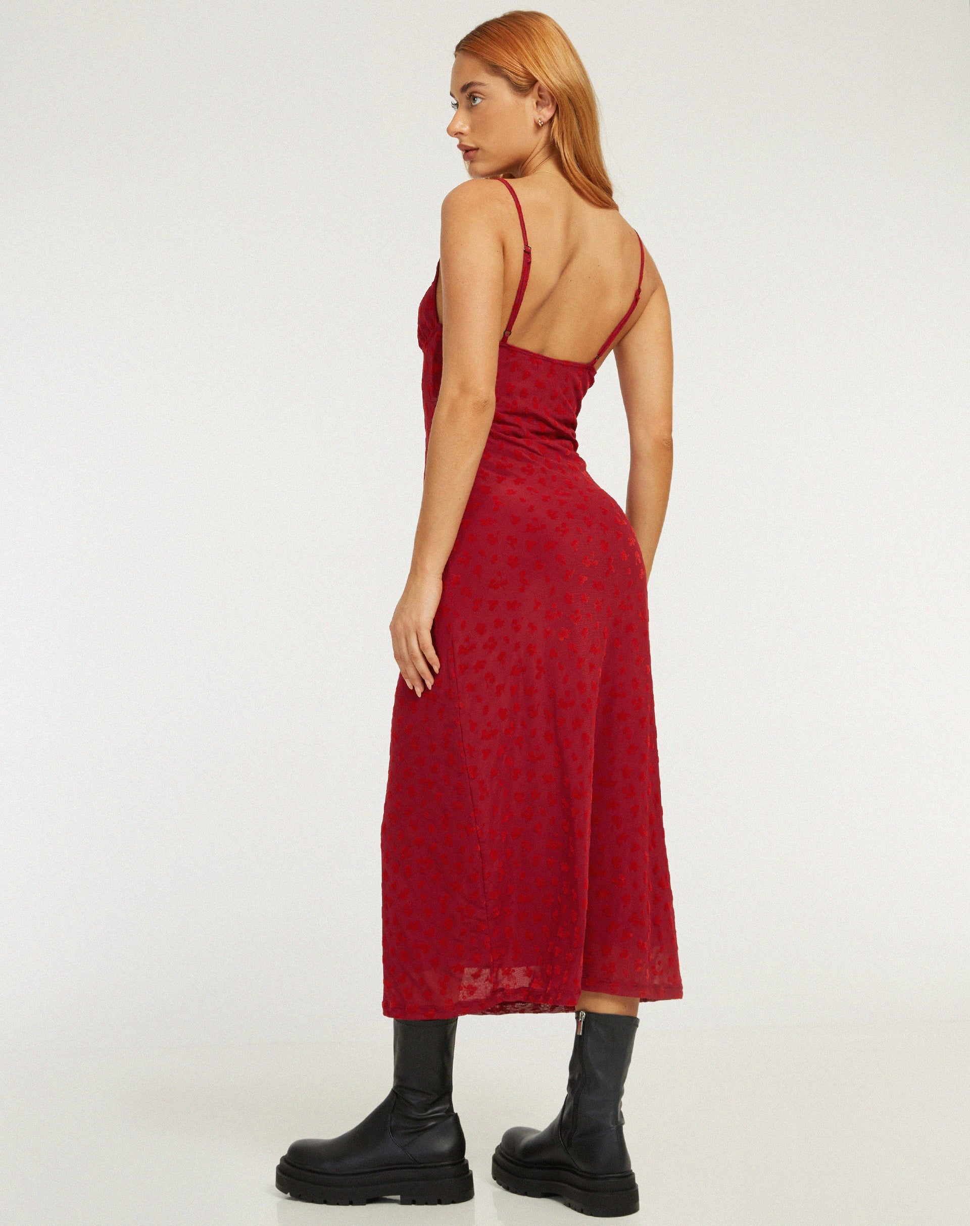 imagen de Kalana Maxi Dress in Red Flock Mesh