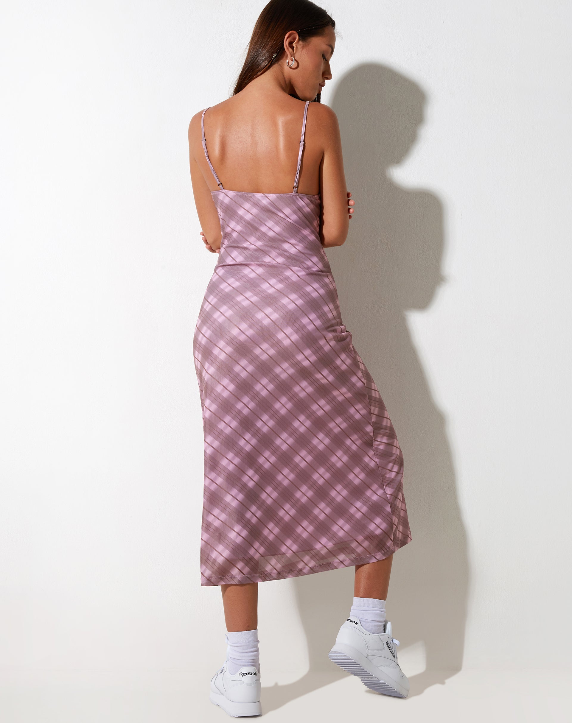 IMAGEN DE Kalana Maxi Dress in Pink Blurred Check
