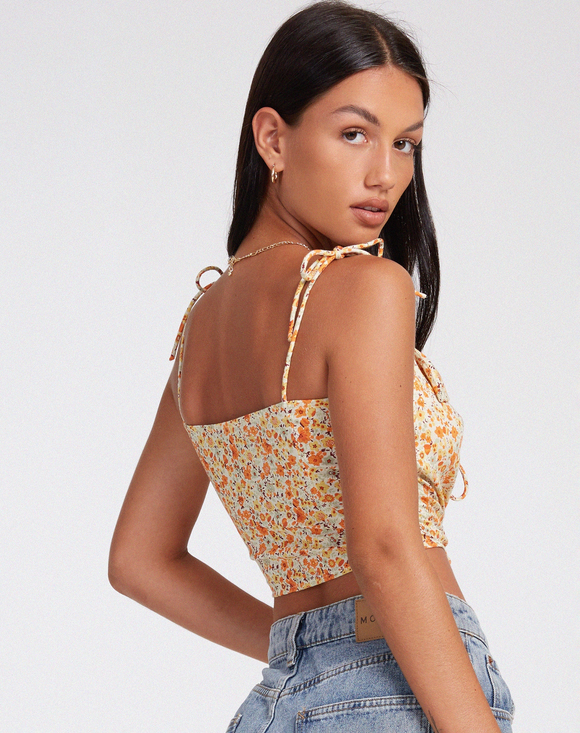 imagen de Kali Cami Top en Ditsy Tangerine
