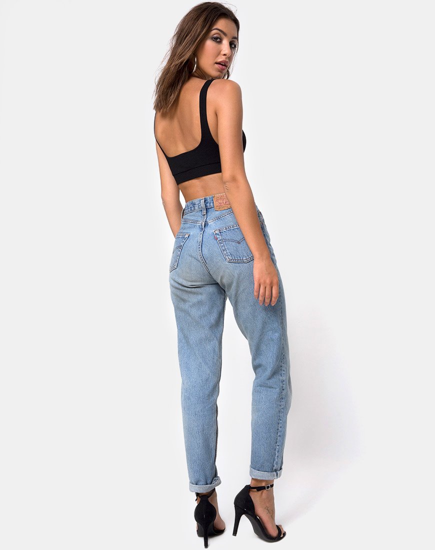 Imagen de Kalica Crop Top en rib negro